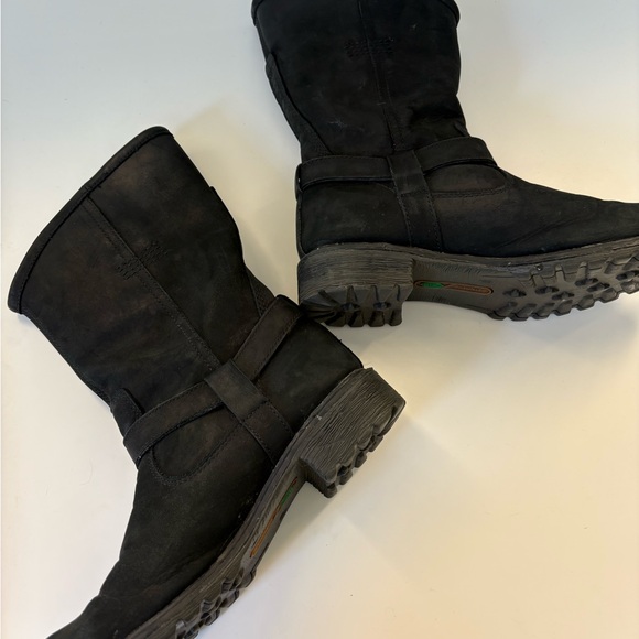 Timberland Women's Black Leather Harness Moto Boots size 8 - Picture 3 of 9